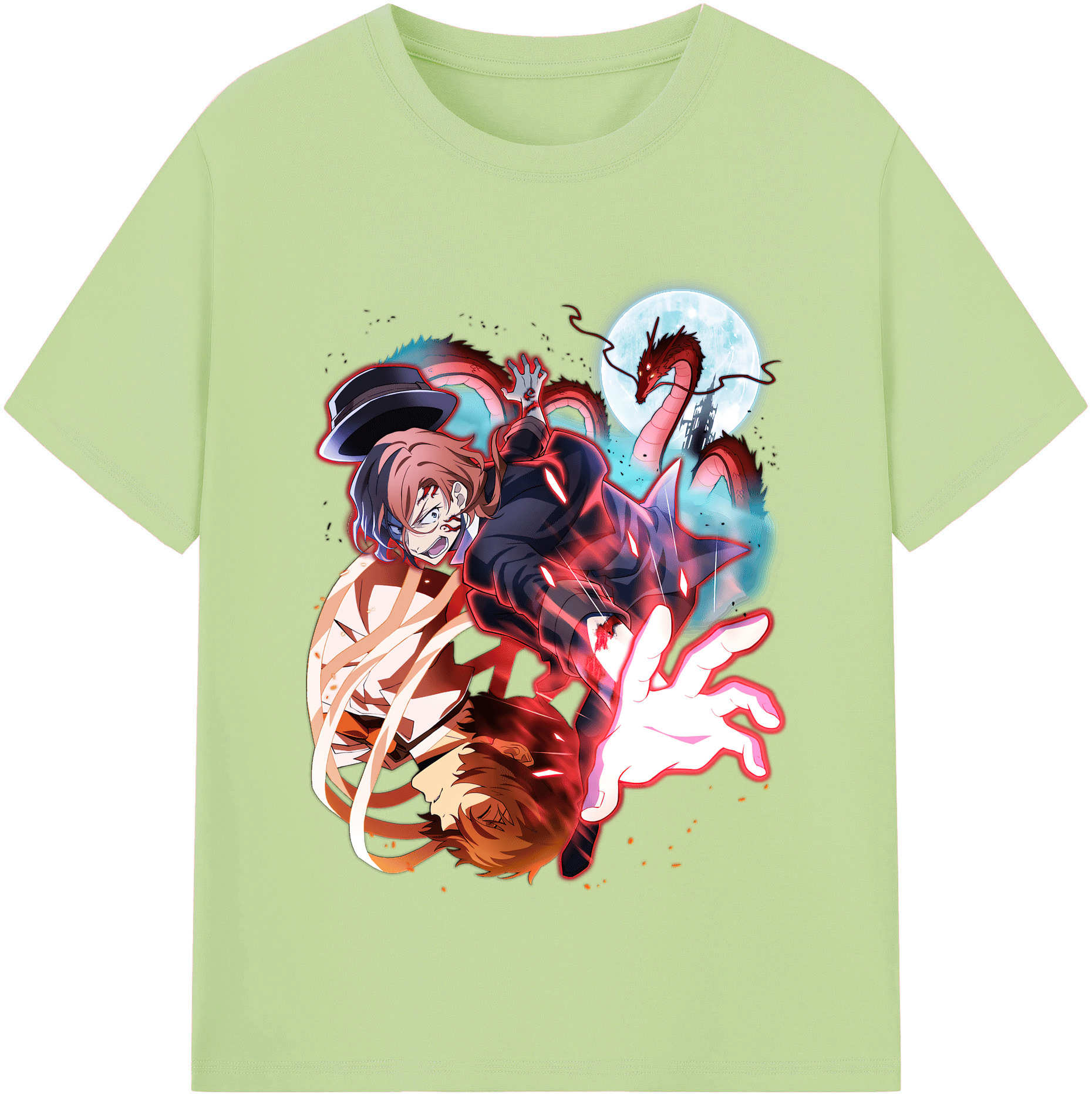 （画像用） 文豪ストレイドッグス Bungo Stray Dogs 綿100％半袖Tシャツ（フロントプリント）